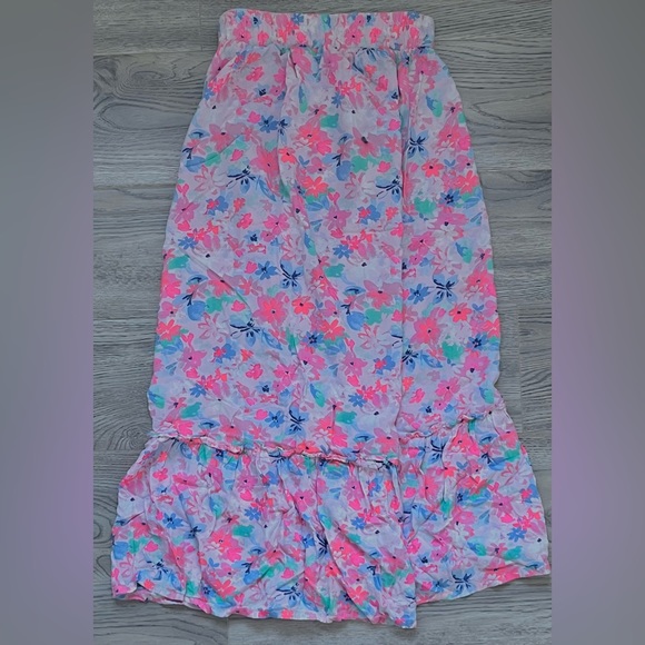 Girls Long Floral Skirt - Picture 1 of 2